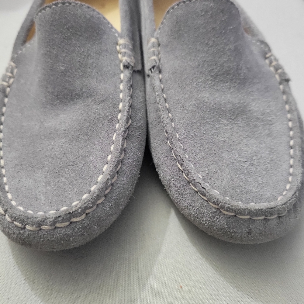 M. Gemi Gray Suede Loafers - Picture 3 of 5